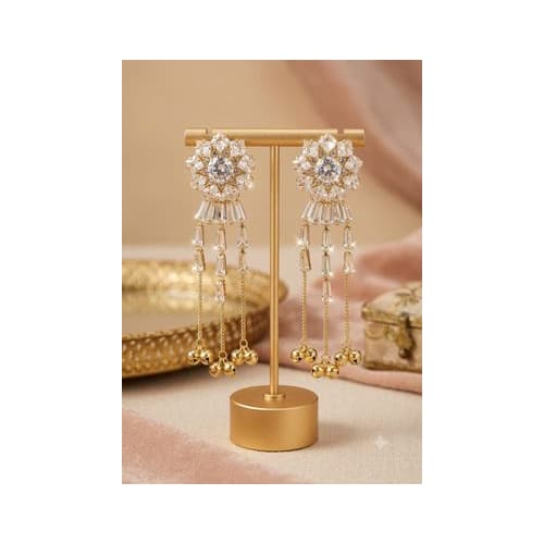 STYLEFIRE Long Crystal Waterfall Earrings   