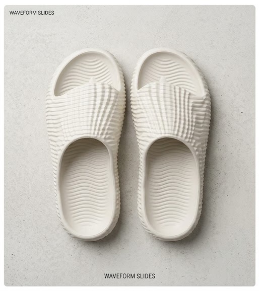 Stylefire Waveform Comfort Slides | Off-White Textured Cushion Sandals
